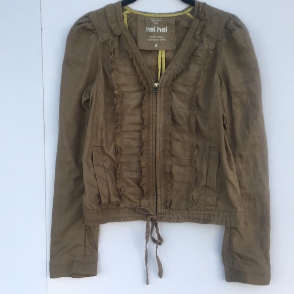 Anthropologie Jackets & Blazers - Anthropologie Hei Hei First Harvest Linen Jacket